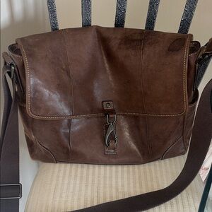 Fossil Brown Leather Men's Messenger Bag